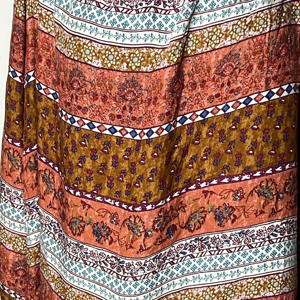 BEACHLUNCHLOUNGE Women’s Mixed Media Print Ruffle Off Shoulder Blouse Size L - Picture 3 of 7